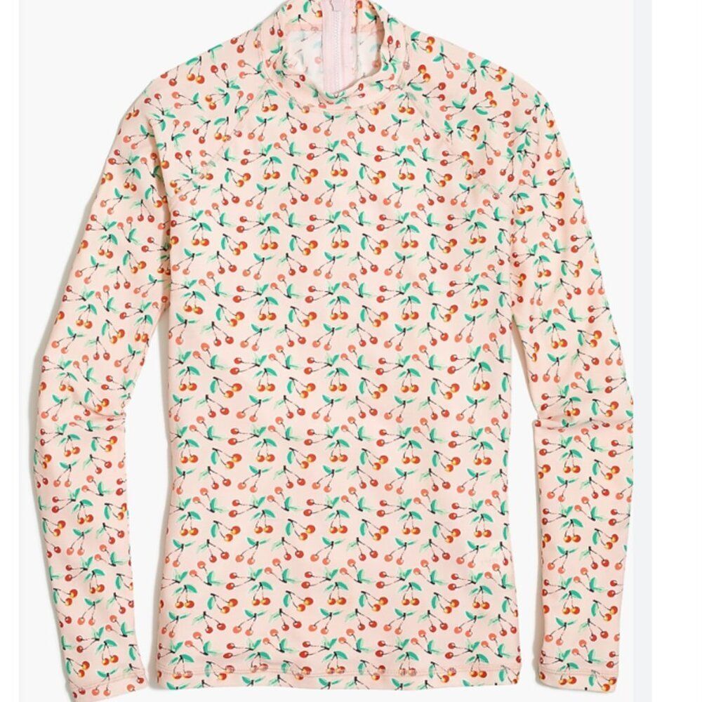 J.Crew Factory Long-Sleeve Rash Guard in Cherry Print